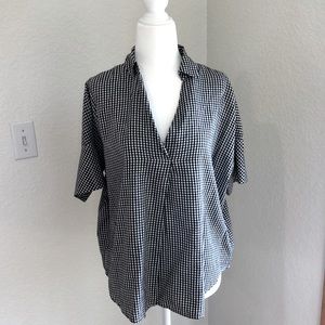 Madewell Popover Shirt in Black Check